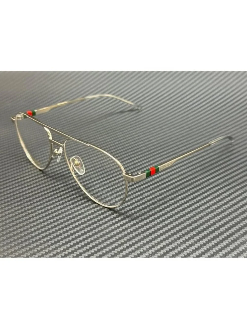 New Gucci Men Silver Eyeglasses 56-15-145